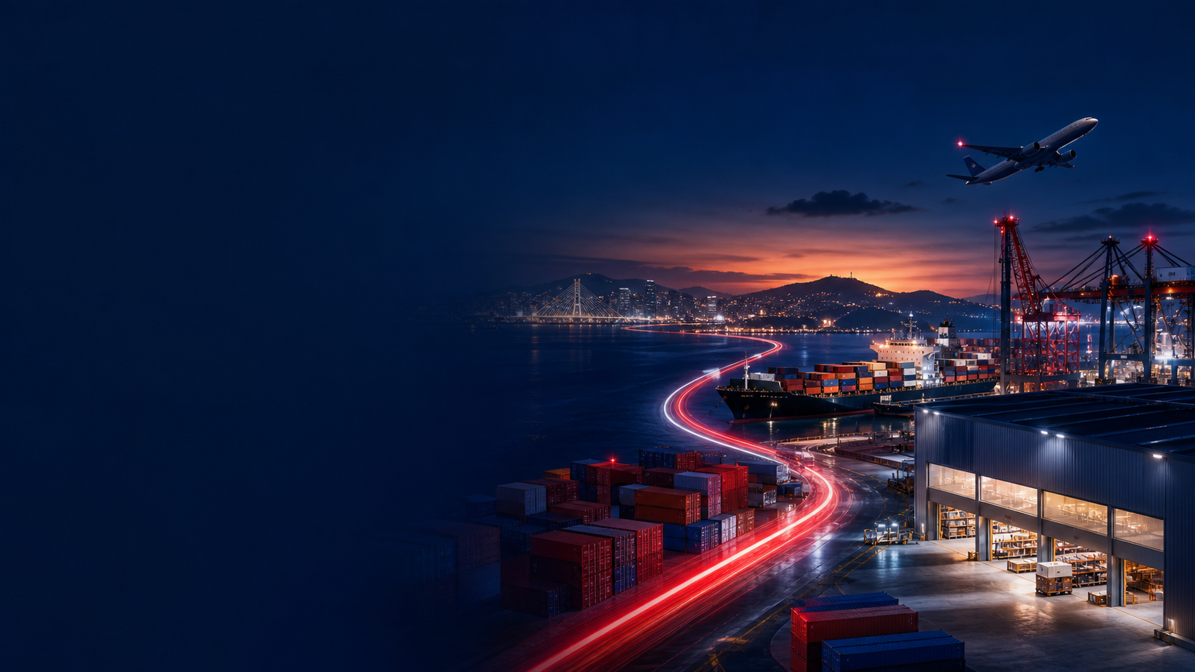 International freight network connecting China and Brazil
